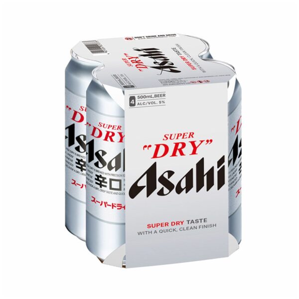 Asahi Beer Can 4-Pack 500ml