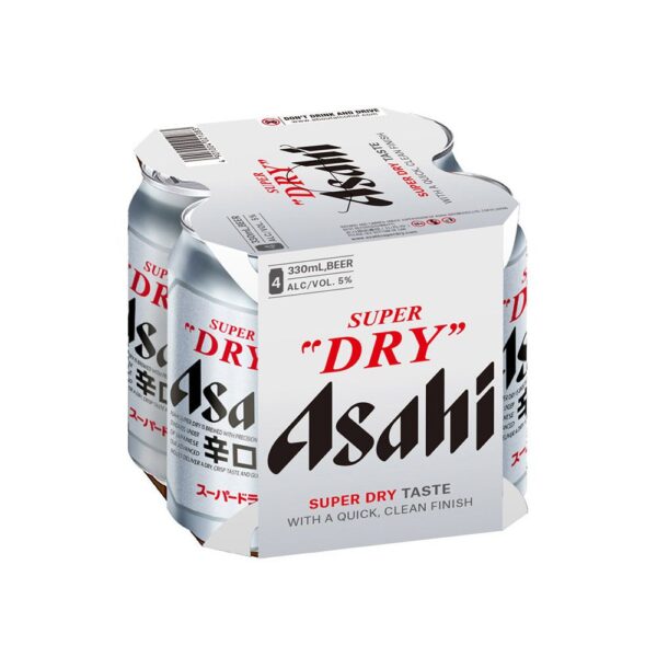 Asahi Beer Can 4-Pack 330ml